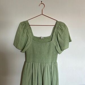 Madewell Lucie Smocked Midi Dress